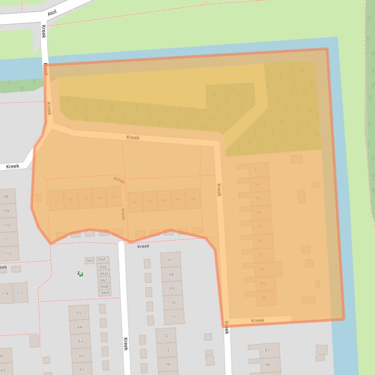 Kaart van postcodegebied 8212XE.