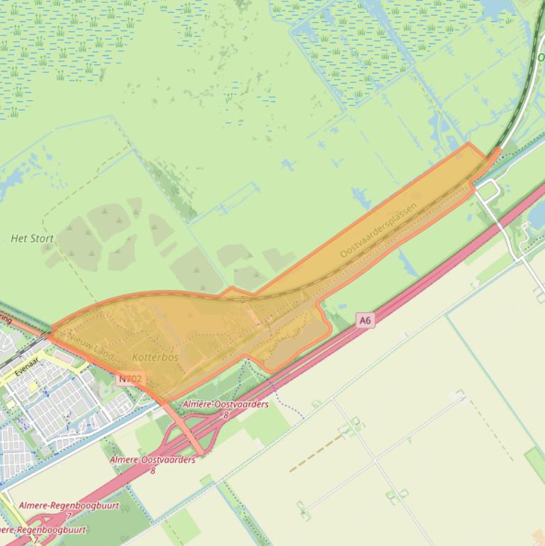 Kaart van postcodegebied 8218AD.