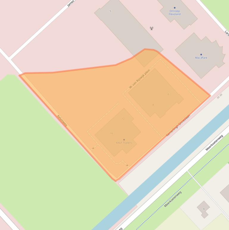 Kaart van postcodegebied 8218MA.