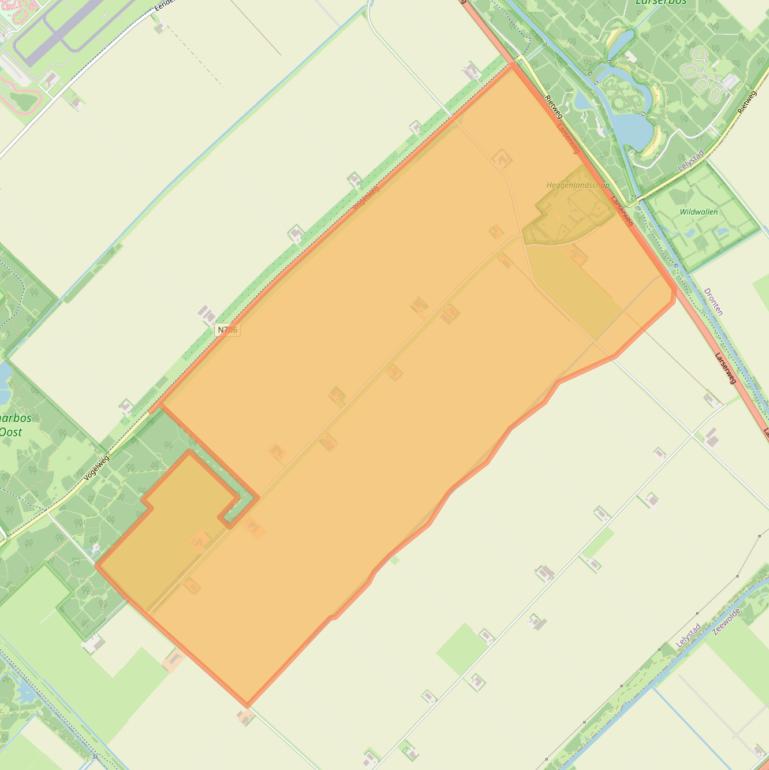 Kaart van postcodegebied 8218NE.