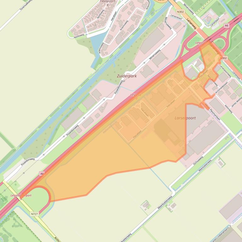 Kaart van postcodegebied 8218NJ.