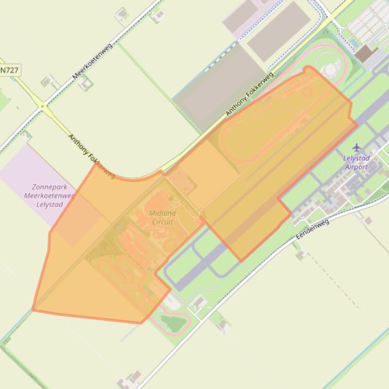 Kaart van postcodegebied 8218NX.