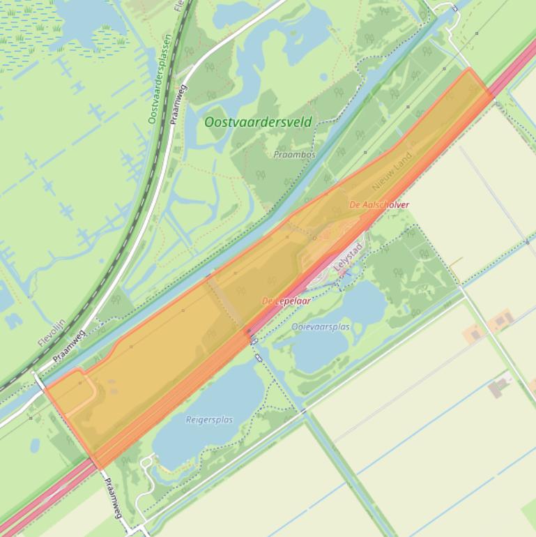 Kaart van postcodegebied 8218PW.