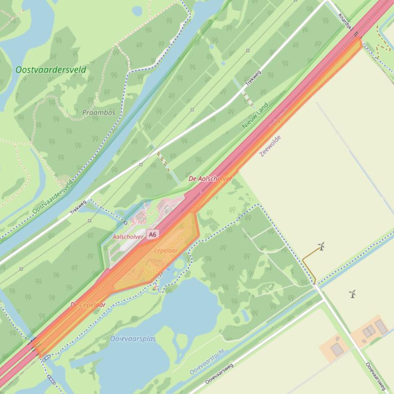 Kaart van postcodegebied 8218PX.