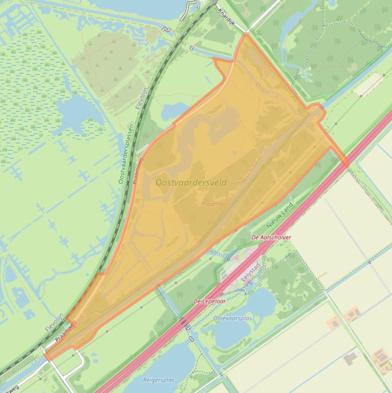 Kaart van postcodegebied 8218PZ.