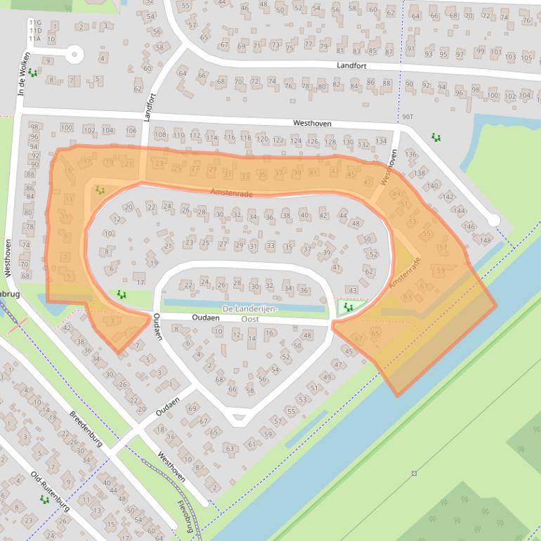 Kaart van postcodegebied 8219AC.
