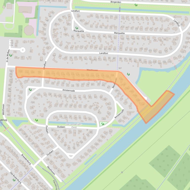 Kaart van postcodegebied 8219AE.