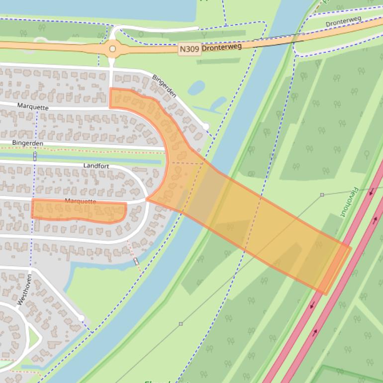 Kaart van postcodegebied 8219AS.