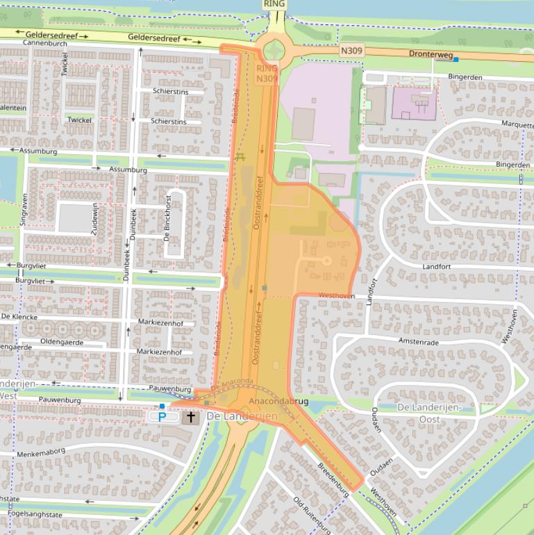 Kaart van postcodegebied 8219AX.