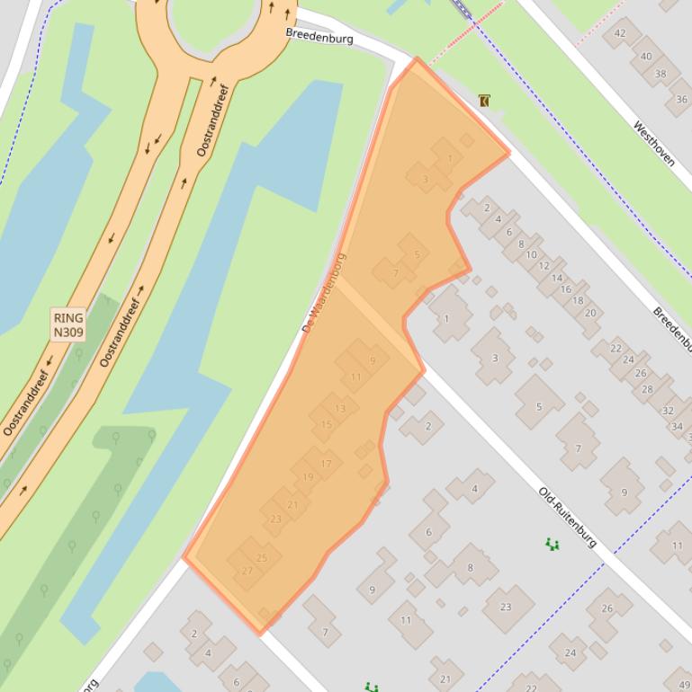 Kaart van postcodegebied 8219BB.