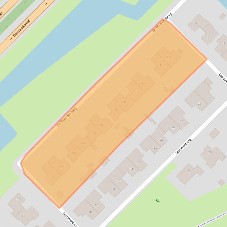 Kaart van postcodegebied 8219BD.