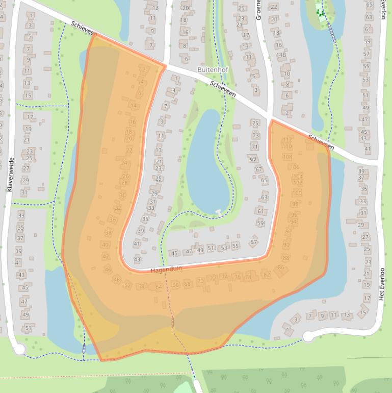 Kaart van postcodegebied 8219DE.