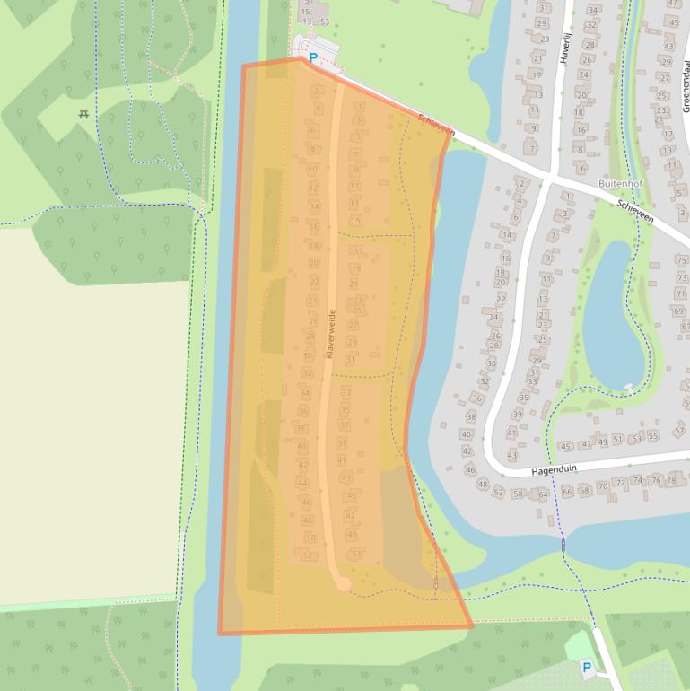 Kaart van postcodegebied 8219DG.