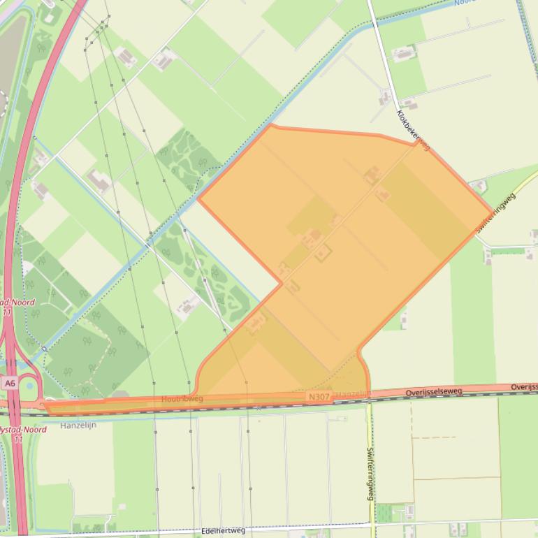 Kaart van postcodegebied 8219PE.