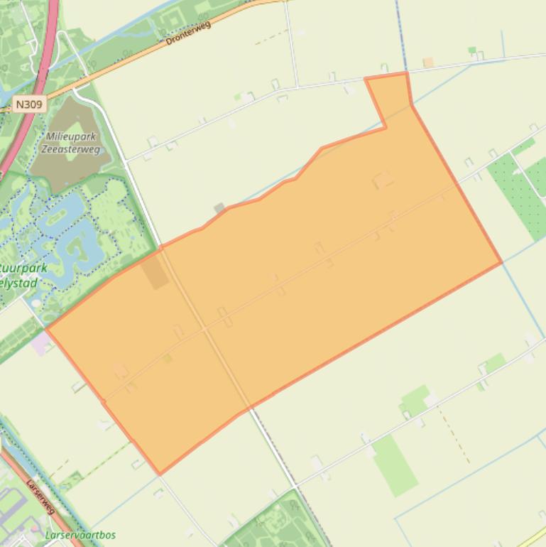 Kaart van postcodegebied 8219PR.