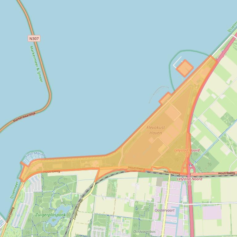 Kaart van postcodegebied 8221.