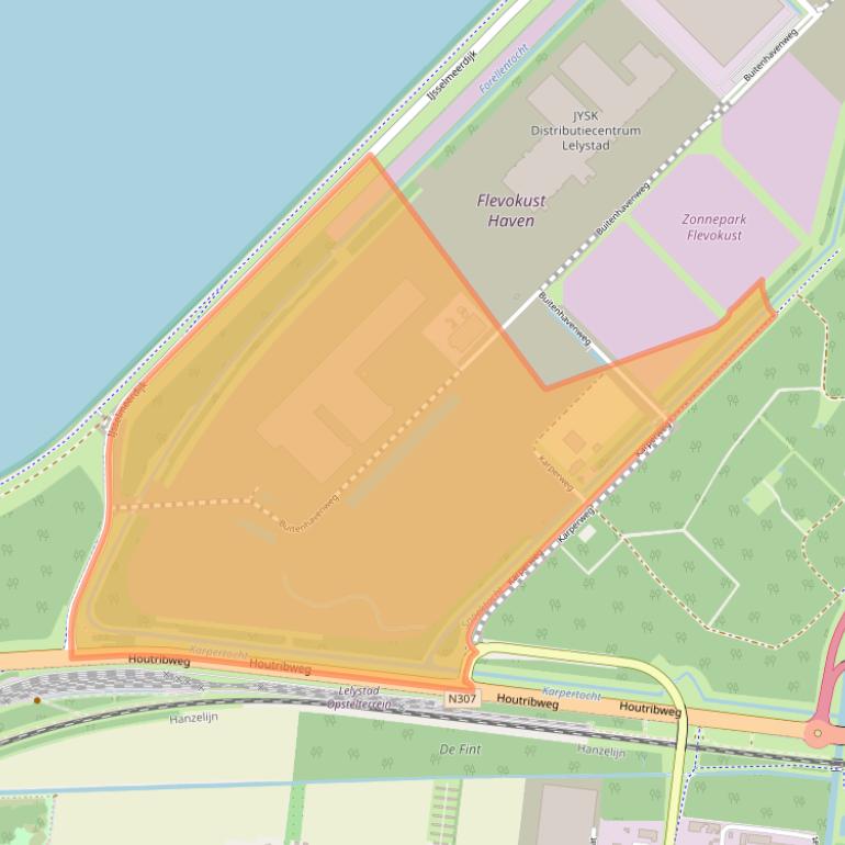 Kaart van postcodegebied 8221RB.