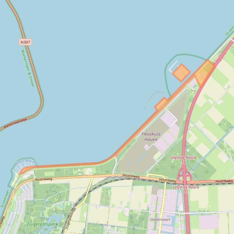 Kaart van postcodegebied 8221RC.