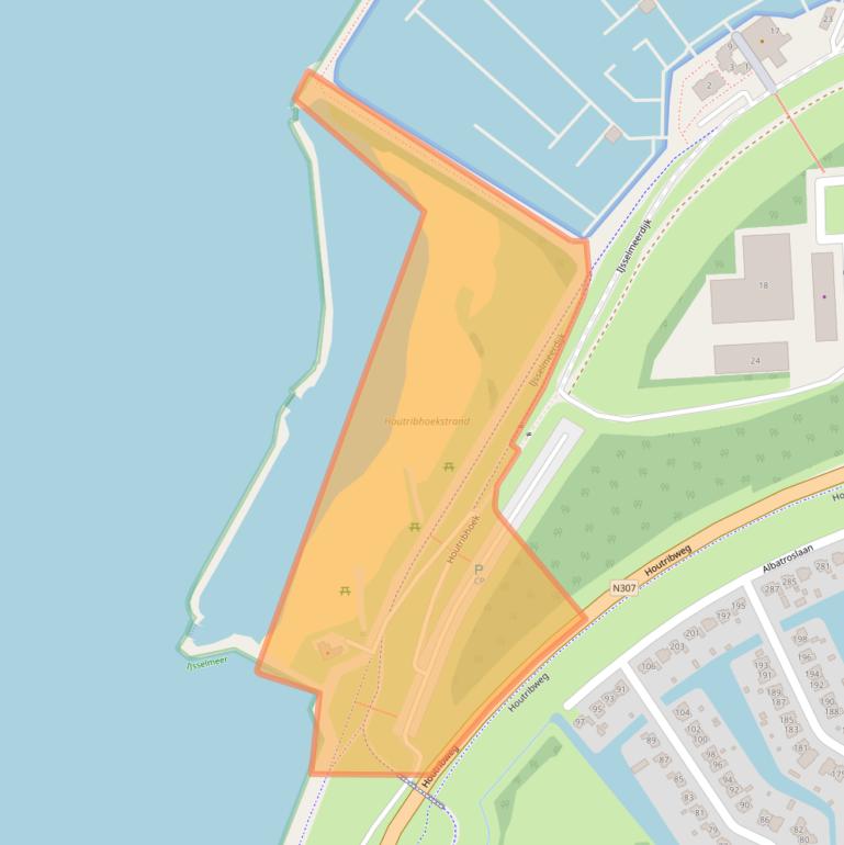 Kaart van postcodegebied 8221RH.