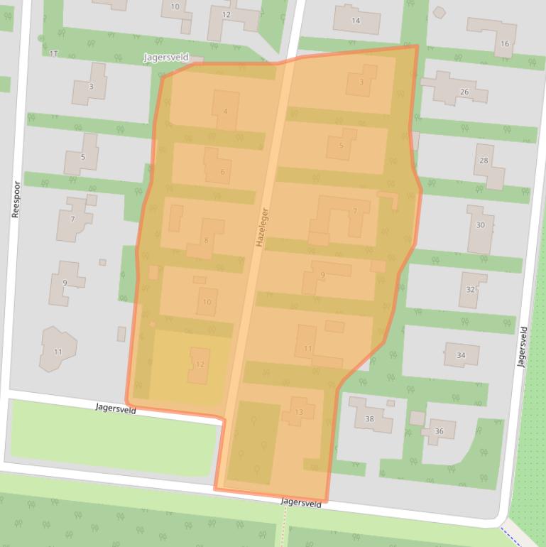Kaart van postcodegebied 8222AA.