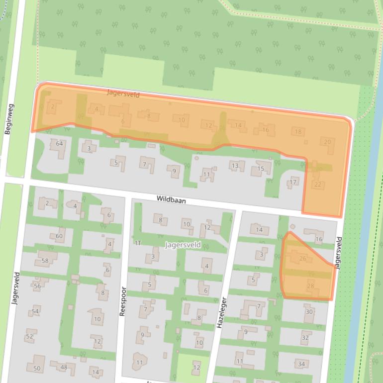 Kaart van postcodegebied 8222AB.
