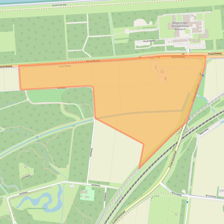 Kaart van postcodegebied 8222RA.