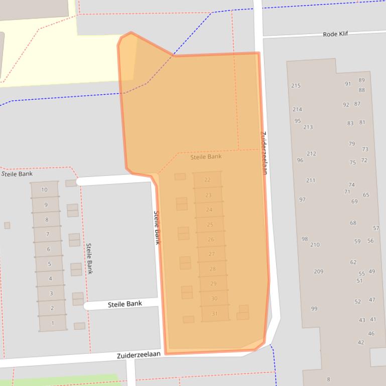 Kaart van postcodegebied 8223BB.