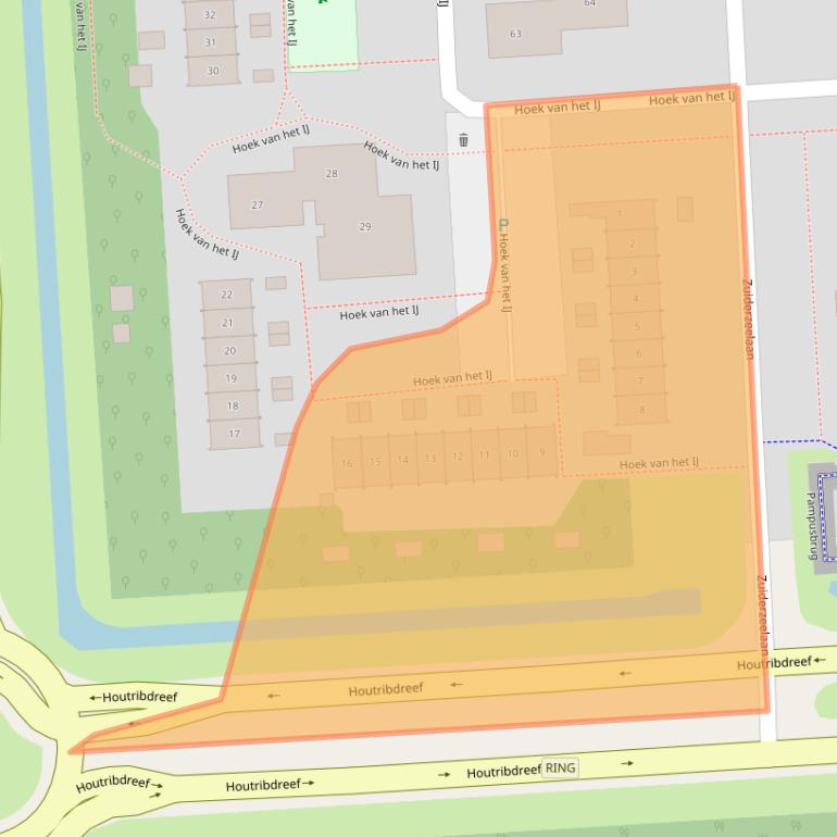Kaart van postcodegebied 8223BH.