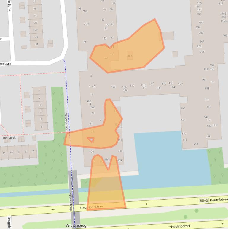 Kaart van postcodegebied 8223CB.