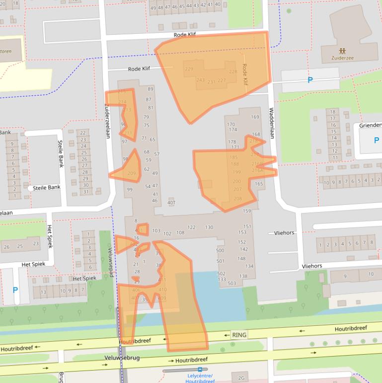 Kaart van postcodegebied 8223CK.