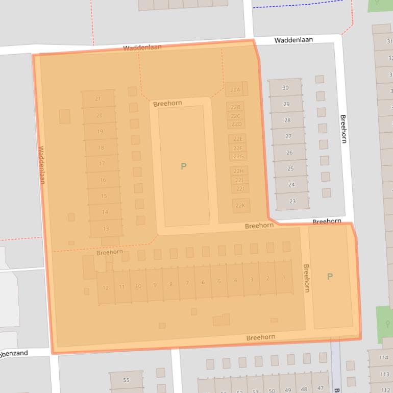 Kaart van postcodegebied 8223CM.