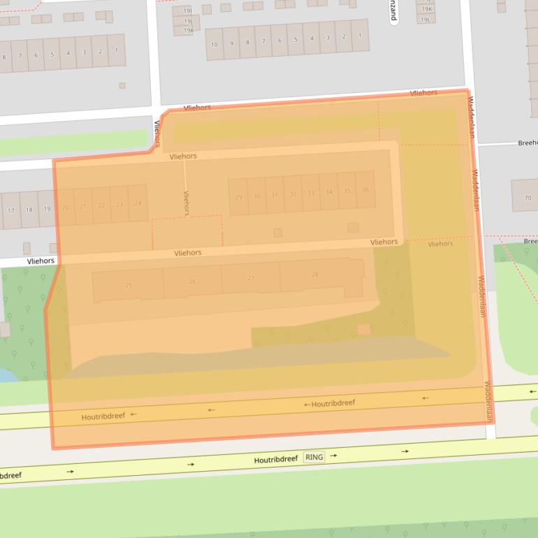 Kaart van postcodegebied 8223CZ.