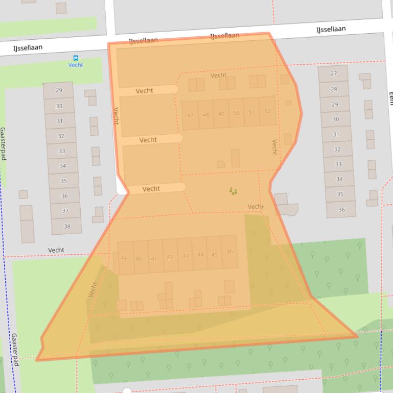 Kaart van postcodegebied 8223DD.