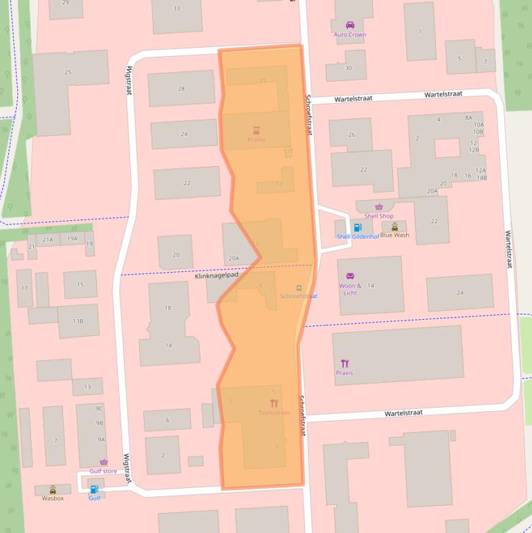 Kaart van postcodegebied 8223EC.