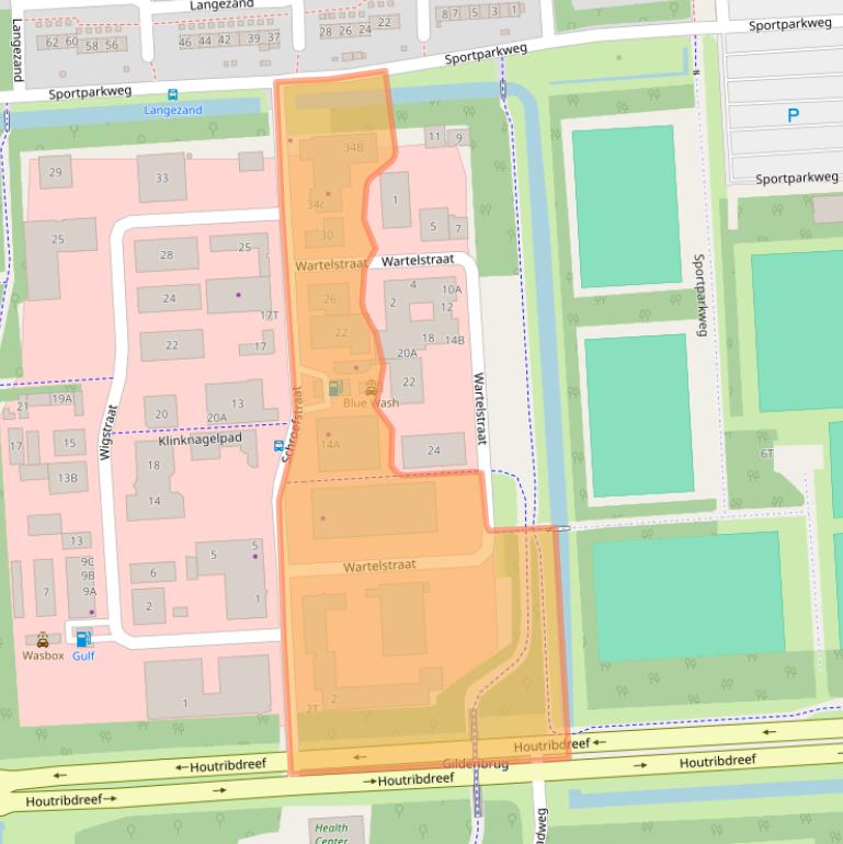 Kaart van postcodegebied 8223ED.