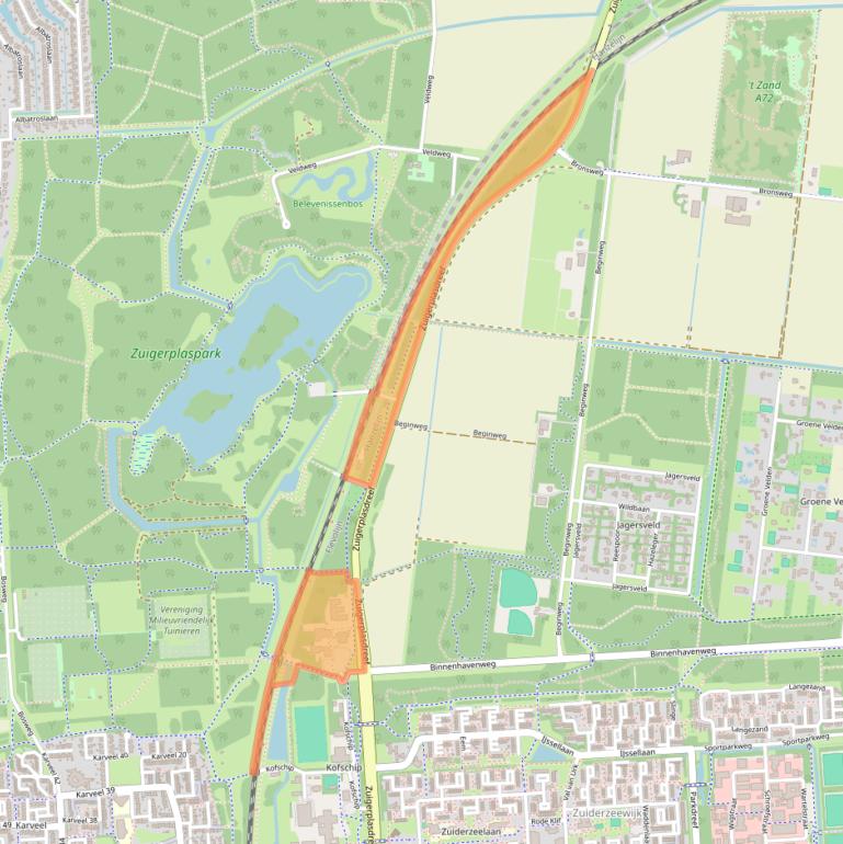 Kaart van postcodegebied 8223EX.