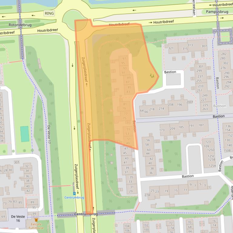 Kaart van postcodegebied 8223GK.