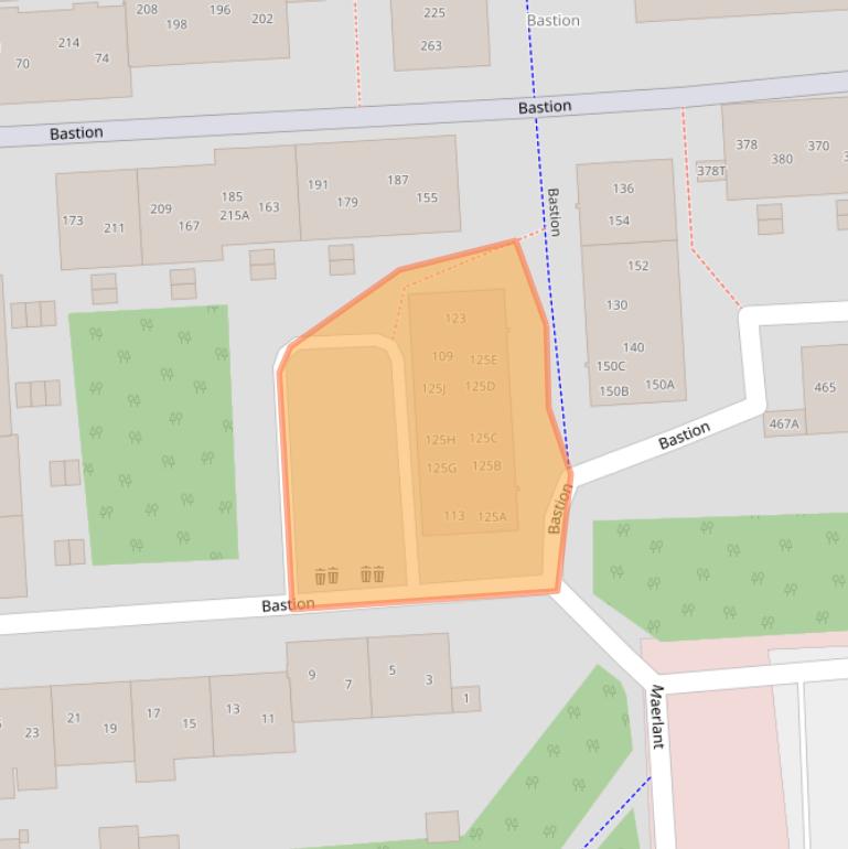 Kaart van postcodegebied 8223GL.