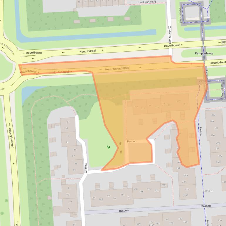 Kaart van postcodegebied 8223GP.