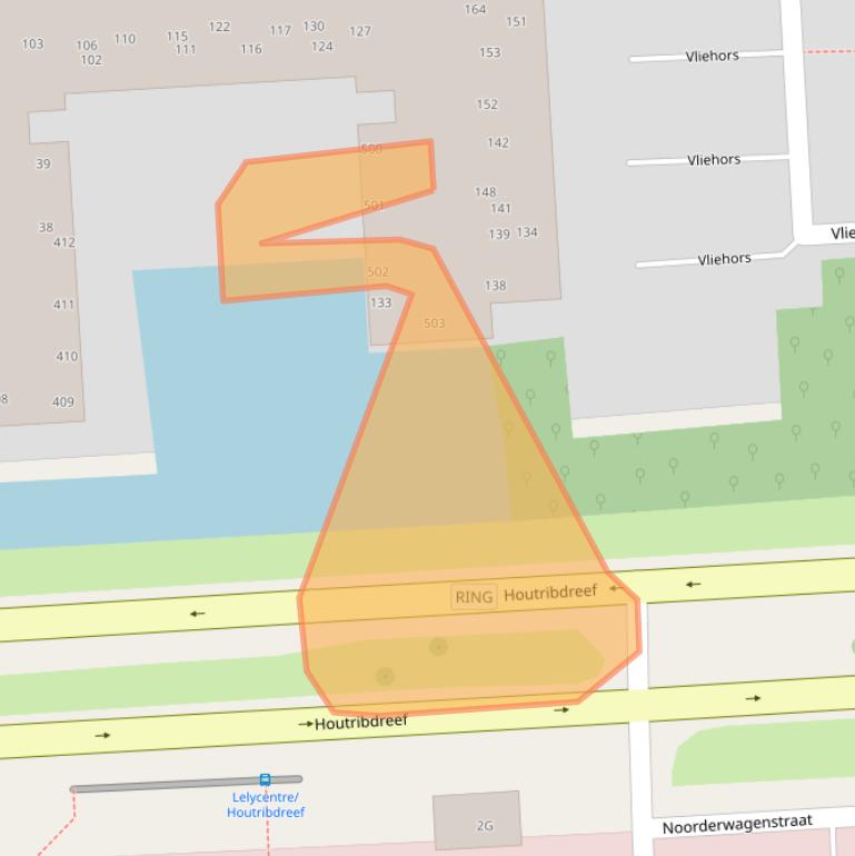 Kaart van postcodegebied 8223HA.