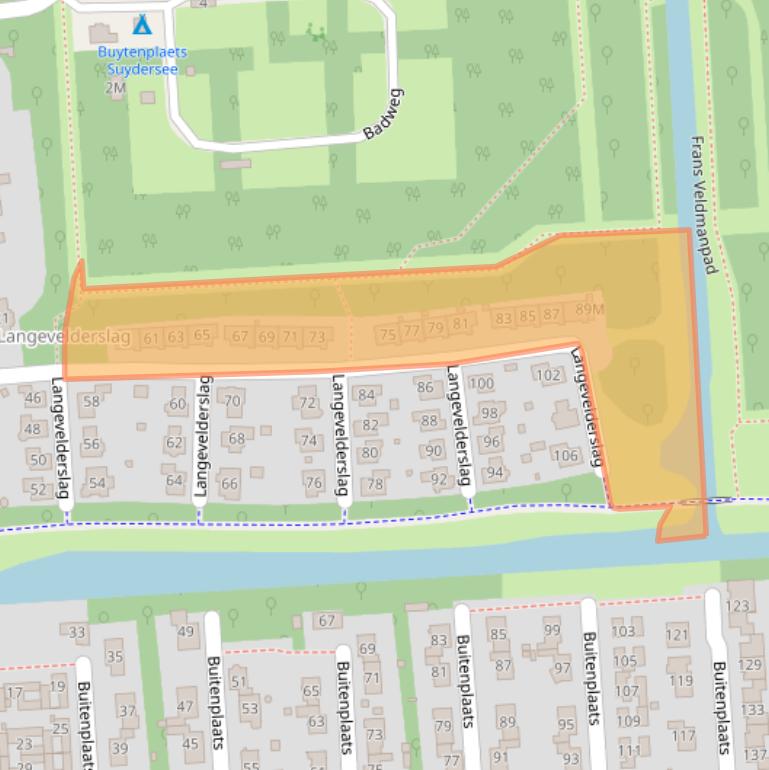 Kaart van postcodegebied 8223PG.