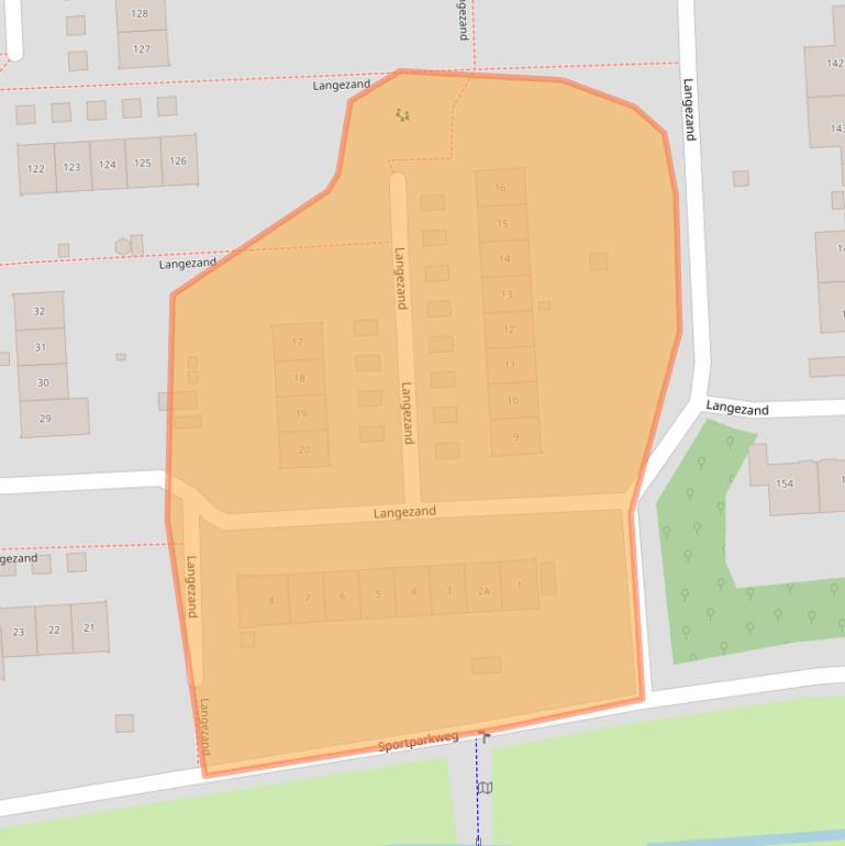 Kaart van postcodegebied 8223WB.