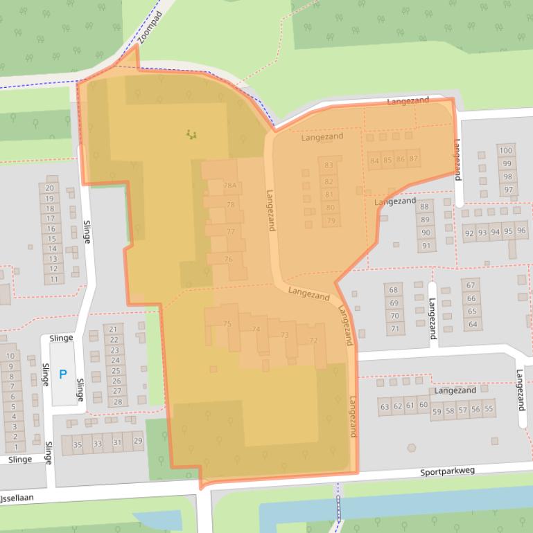 Kaart van postcodegebied 8223WG.