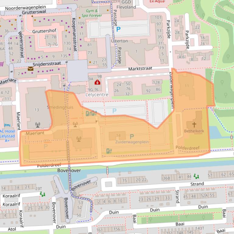 Kaart van postcodegebied 8224AD.