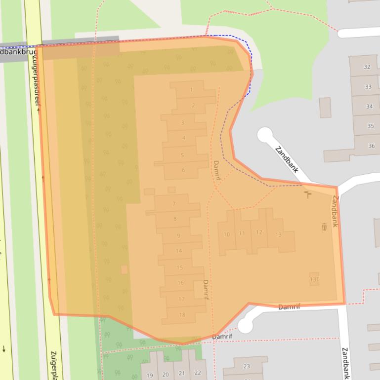 Kaart van postcodegebied 8224AE.