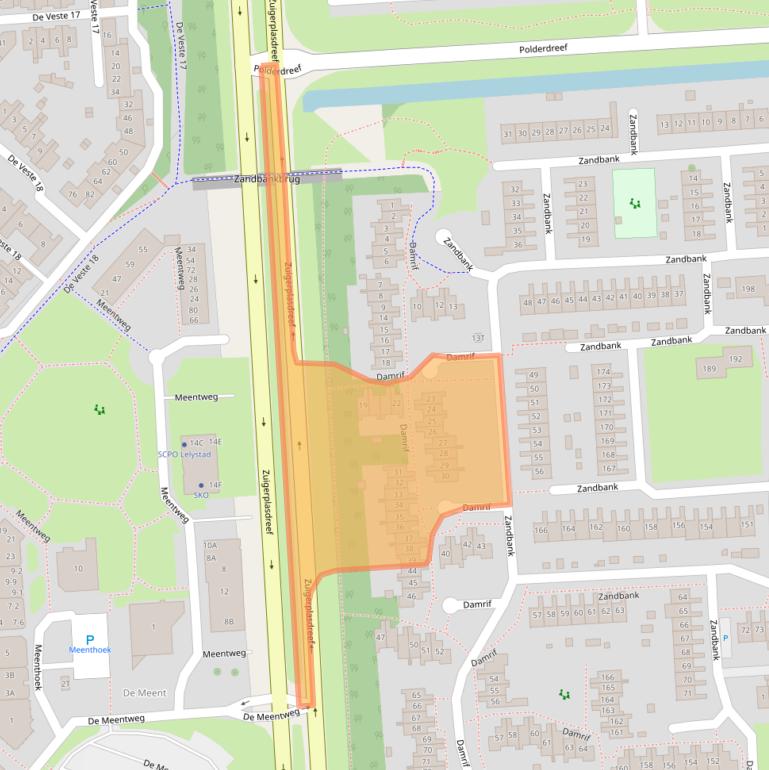 Kaart van postcodegebied 8224AG.