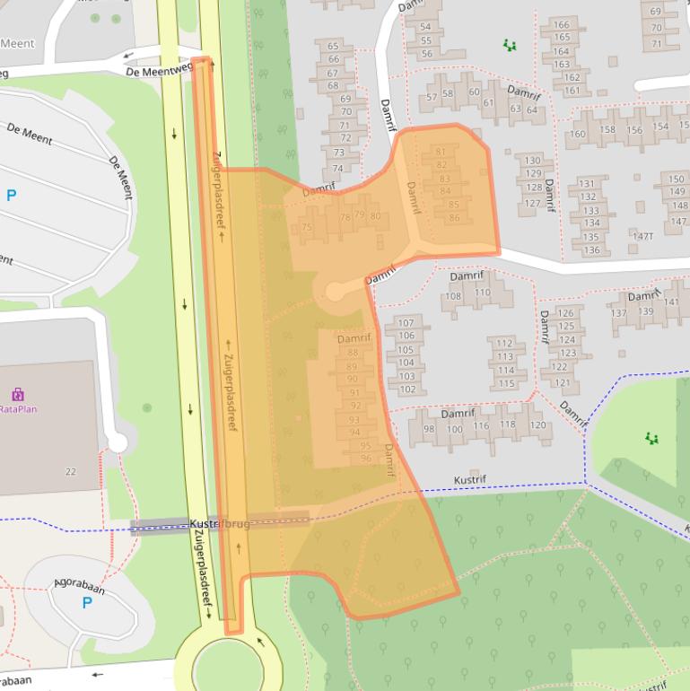 Kaart van postcodegebied 8224AK.
