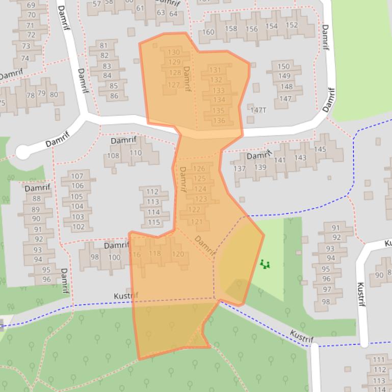 Kaart van postcodegebied 8224AM.