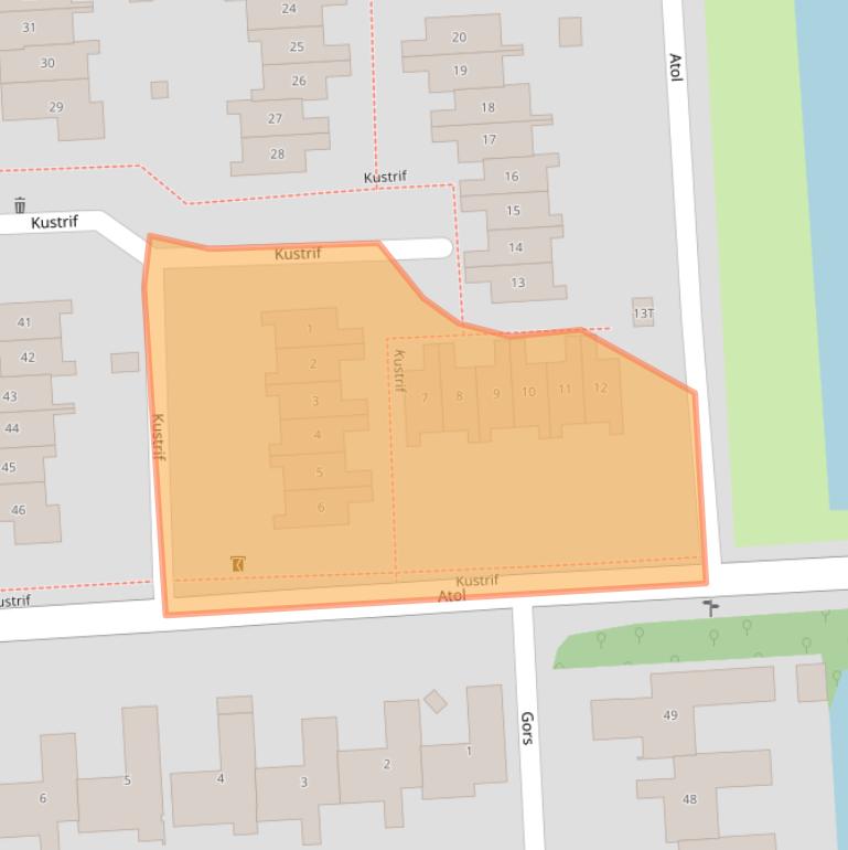 Kaart van postcodegebied 8224BA.