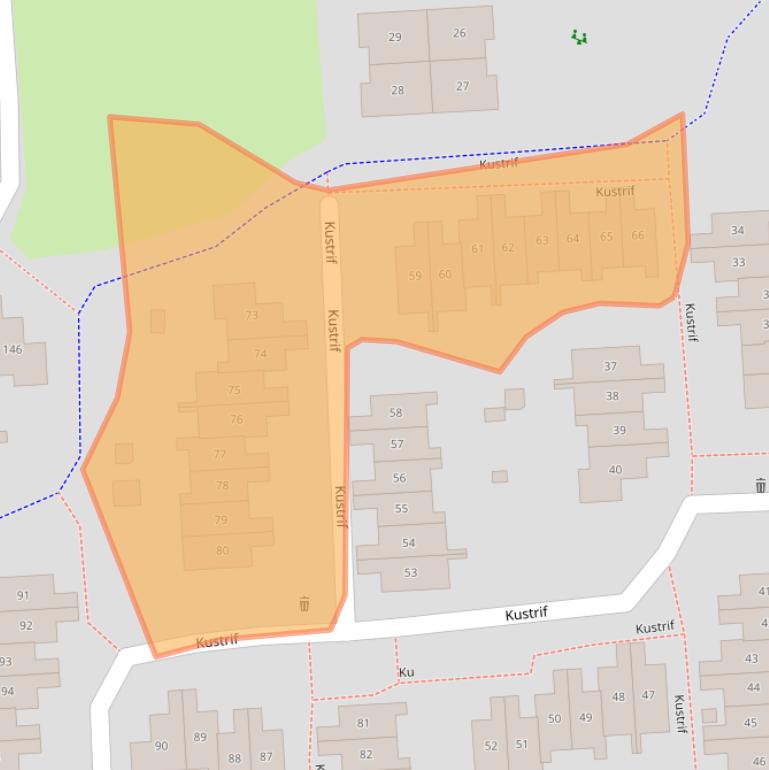 Kaart van postcodegebied 8224BE.